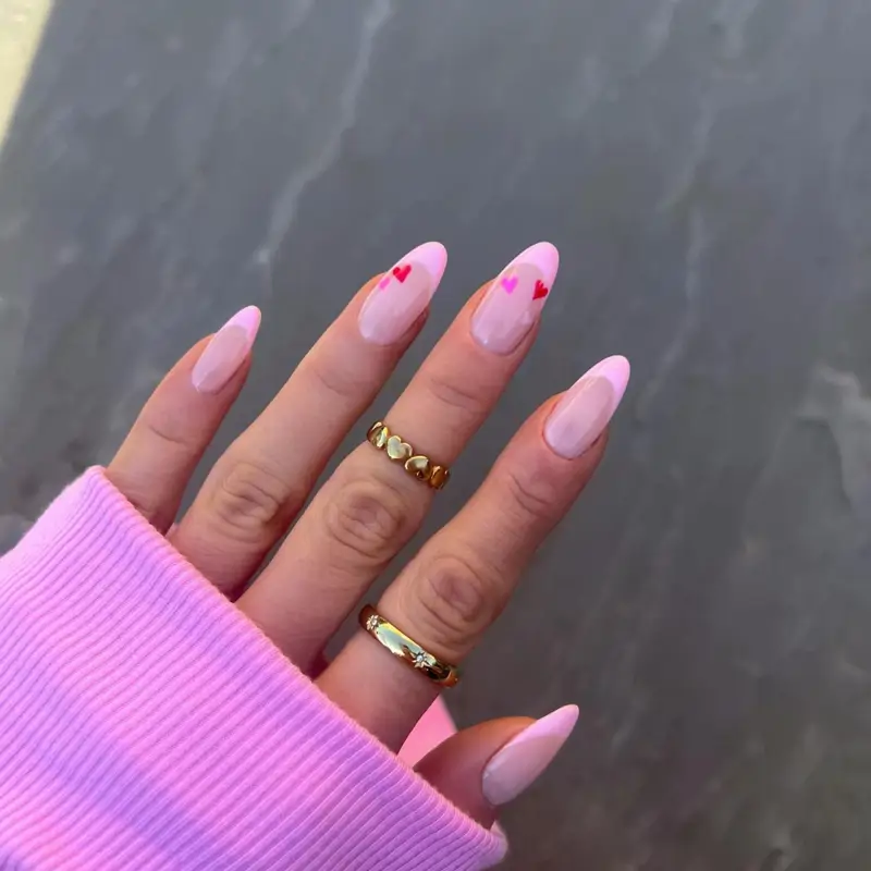 manicura francesa color pastel
