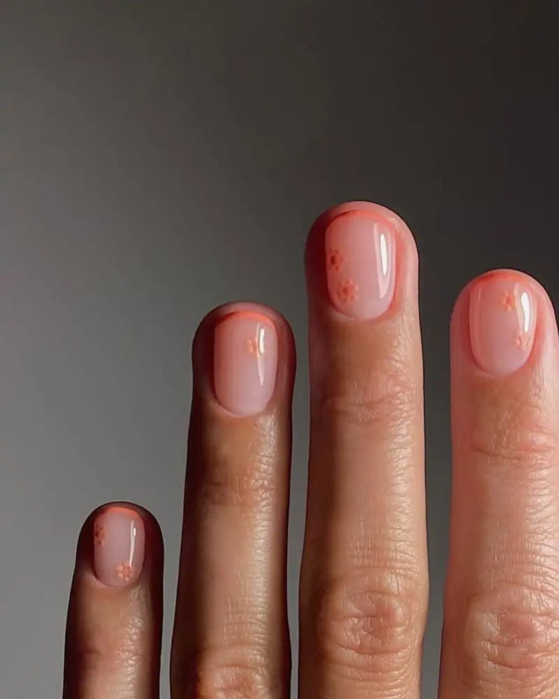 manicura francesa color pastel