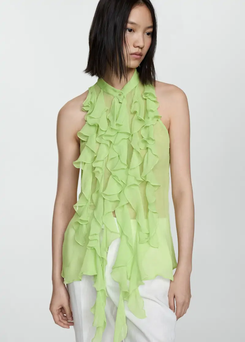 Blusa con volantes