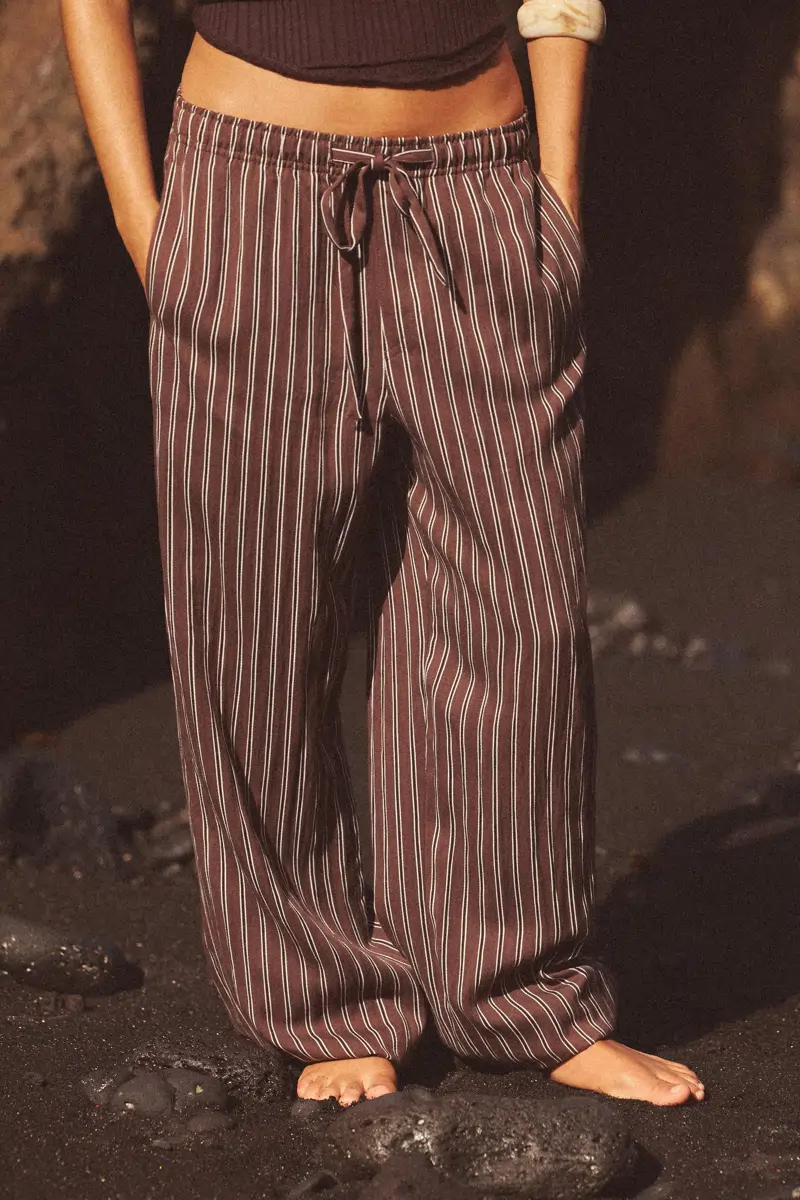 pantalon estampado rayas zara