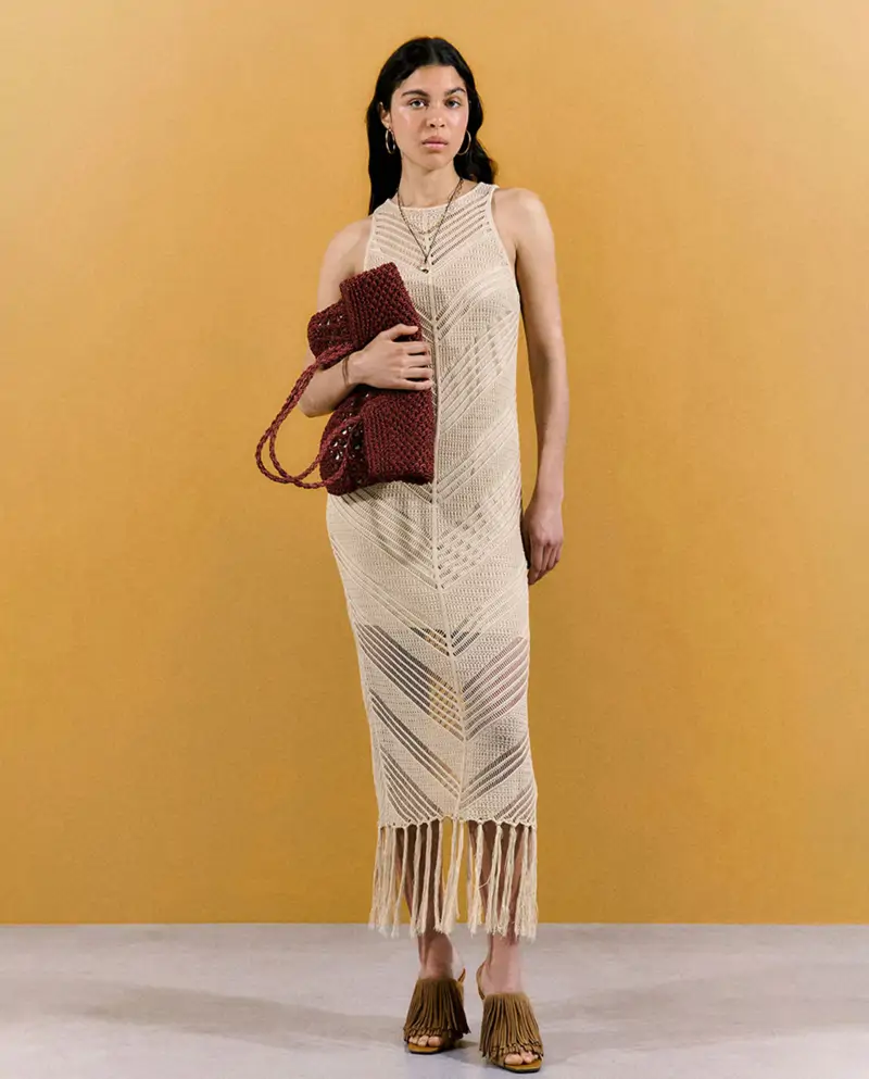 Vestido de punto boho