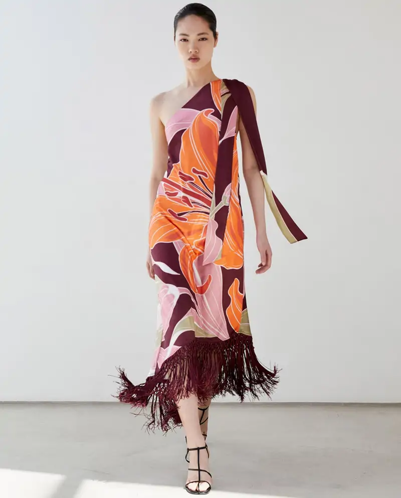 vestido de flecos 