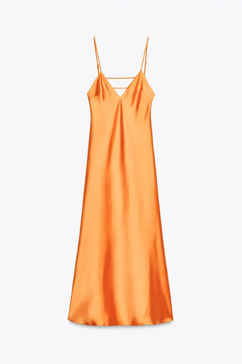 Vestido lencero naranja