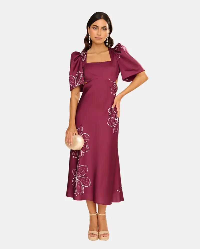 vestido mangas abullonadas