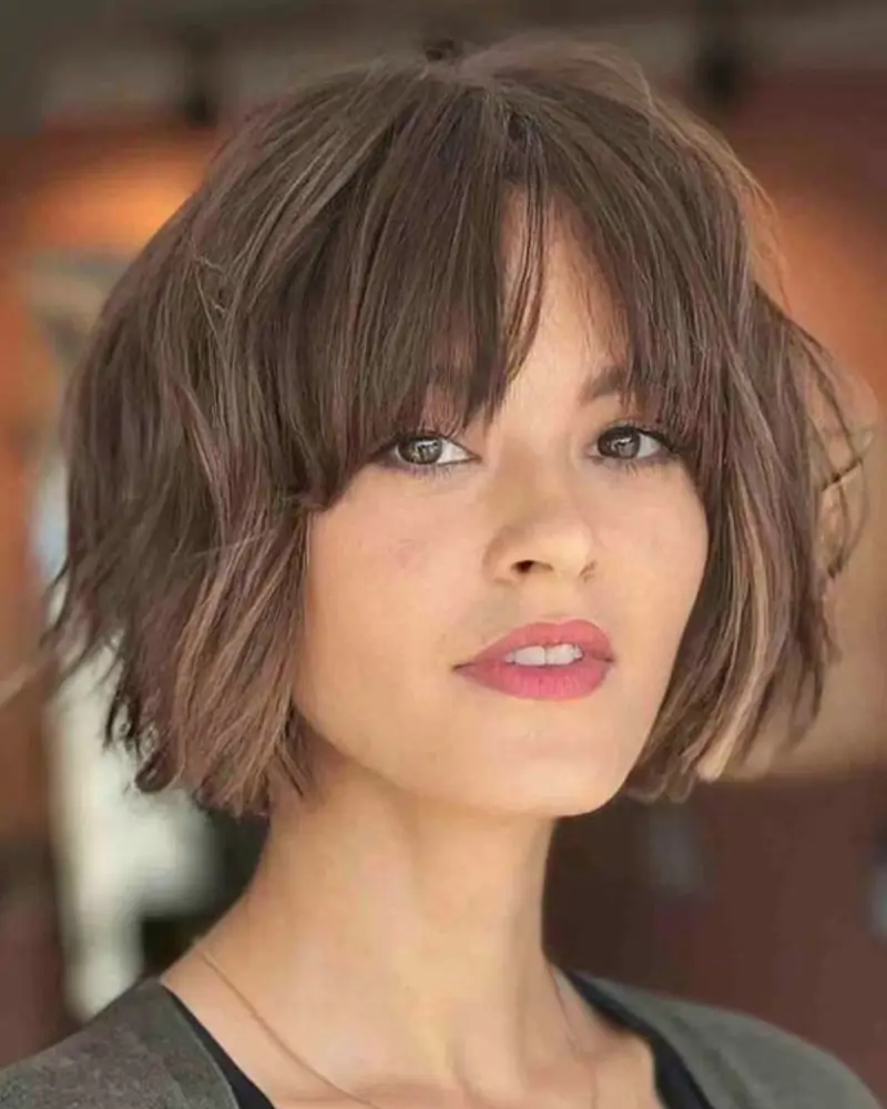 Cortes con flequillo cortina desfilado: french bob