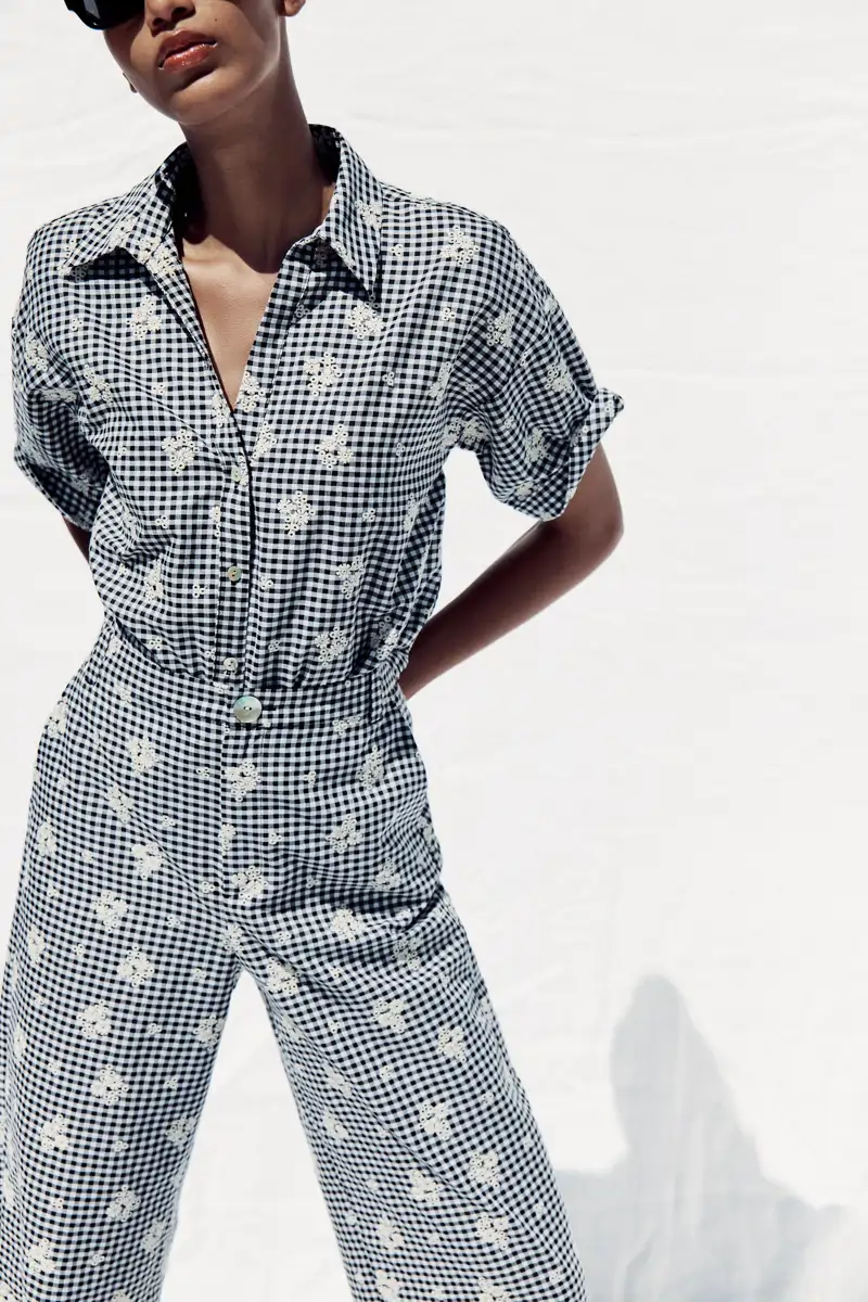 camisa estampada bordado zara