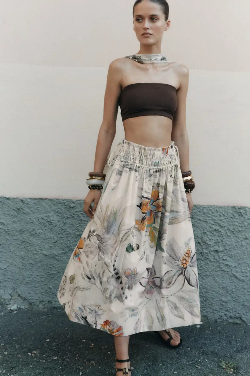 Falda de flores