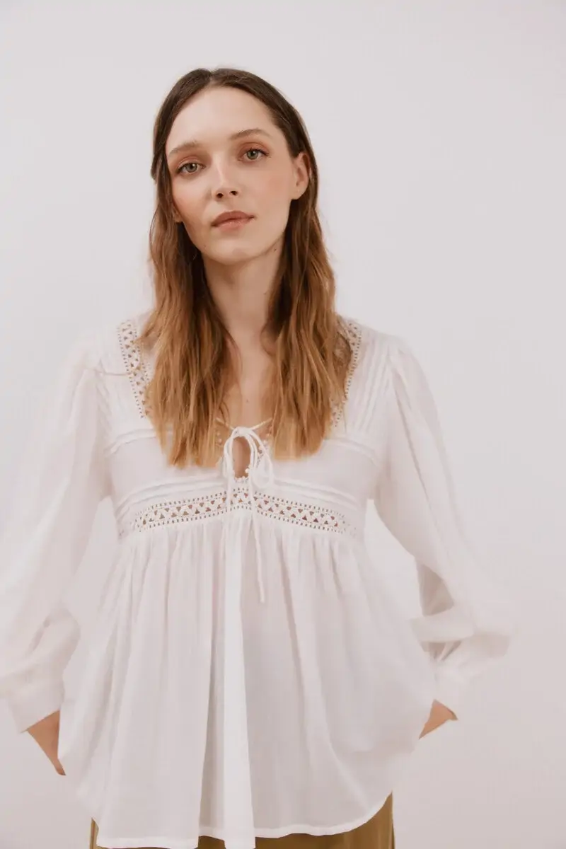 BLUSA BLANCA CORTEFIEL 