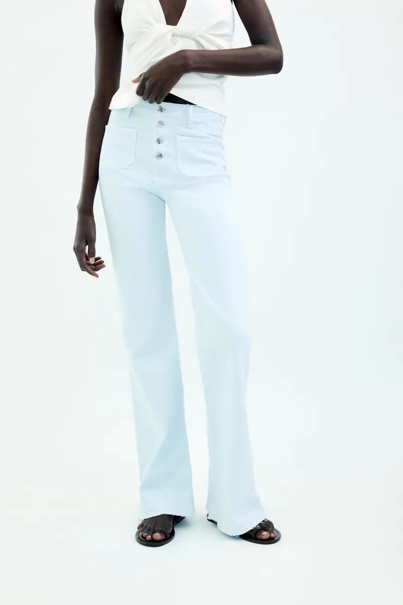 pantalon vaquero azul zara