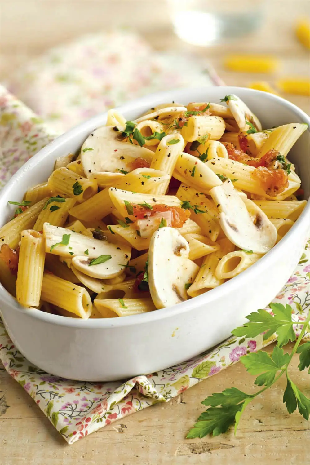 recetas con champinones macarrones