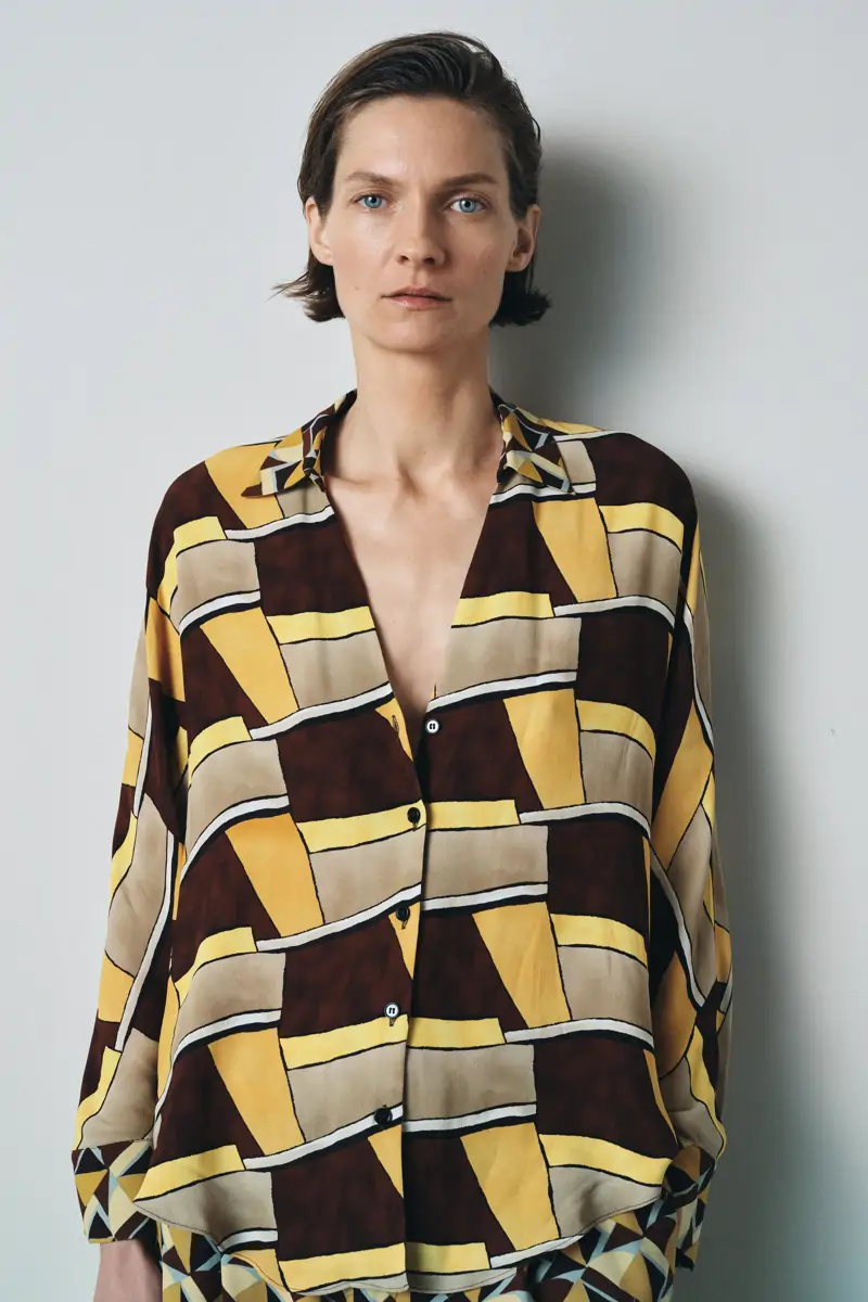 camisa estampado cuadros zara