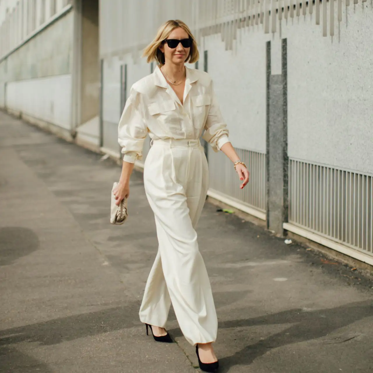 pantalon blanco fluido