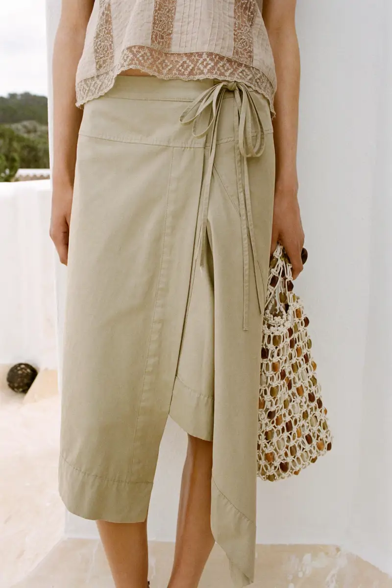 falda pareo zara