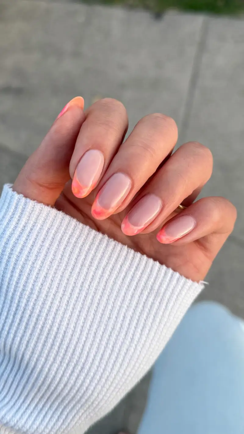 uñas francesas elegantes boda  Efecto tie dye