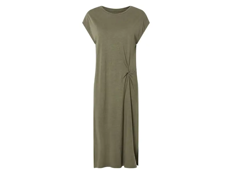 vestido lino fruncido lidl