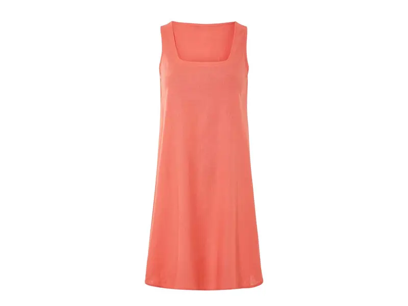vestido lino naranja lidl