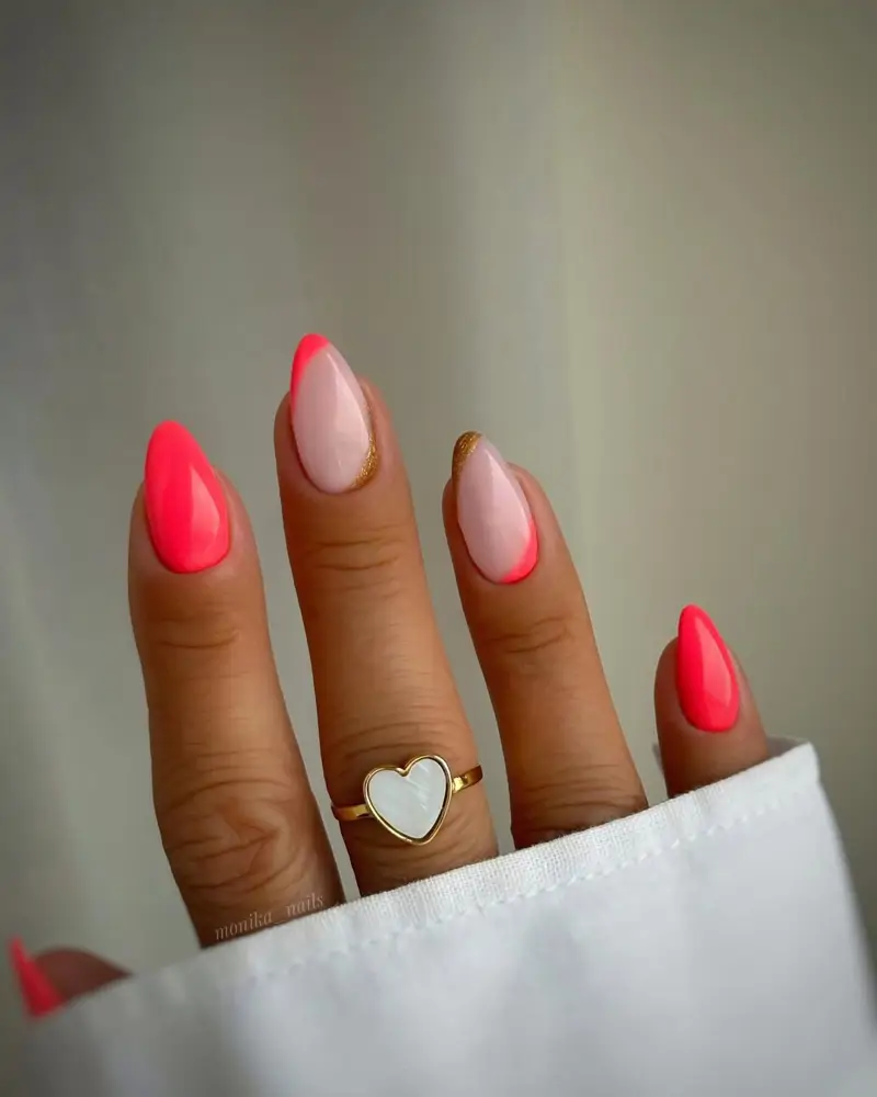 diseños de uñas con los colores de verano 2025Neón