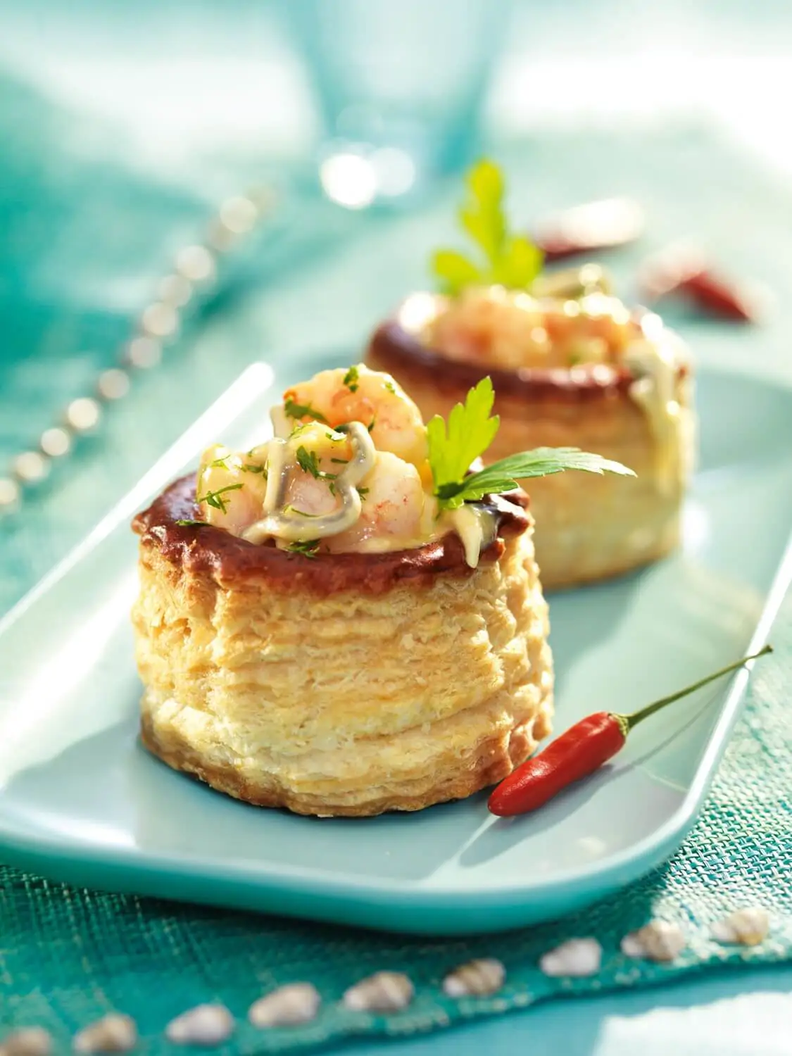 recetas de volovanes rellenos fríos gambas y gulas