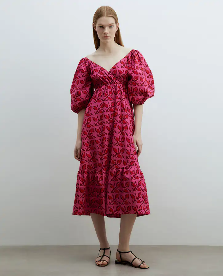 Vestido popelín estampado