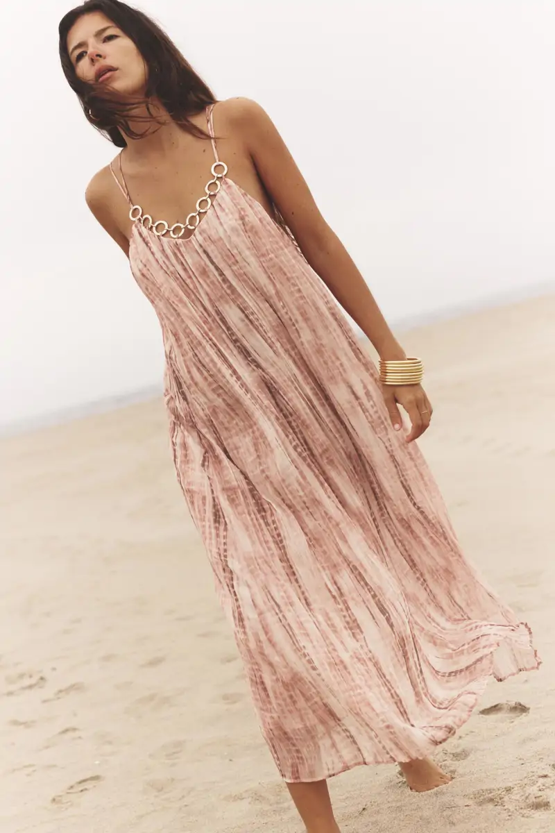 vestido estampado tie dye zara