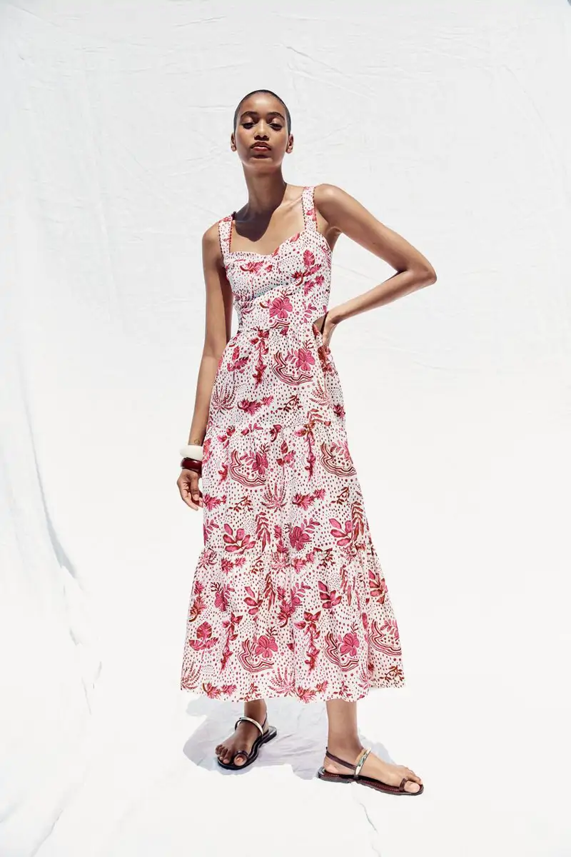 vestido midi zara