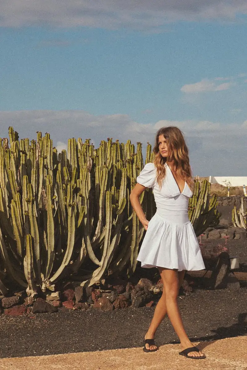 VESTIDO POPELÍN ZARA