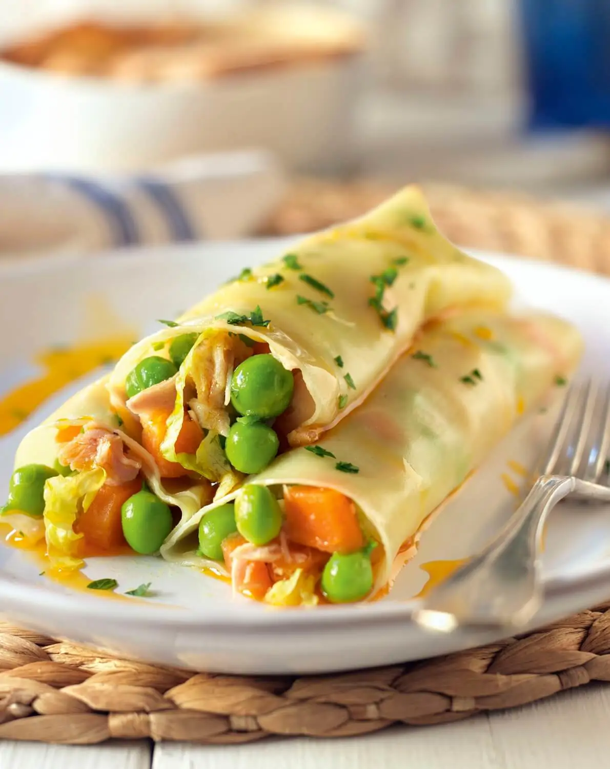 recetas de pastas frías canelones de alubias y guisantes