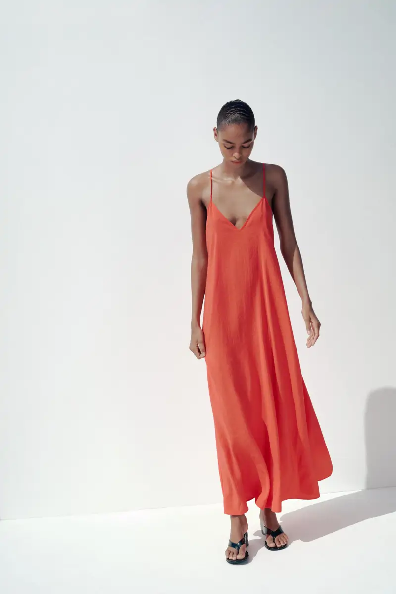 Vestido midi fluido
