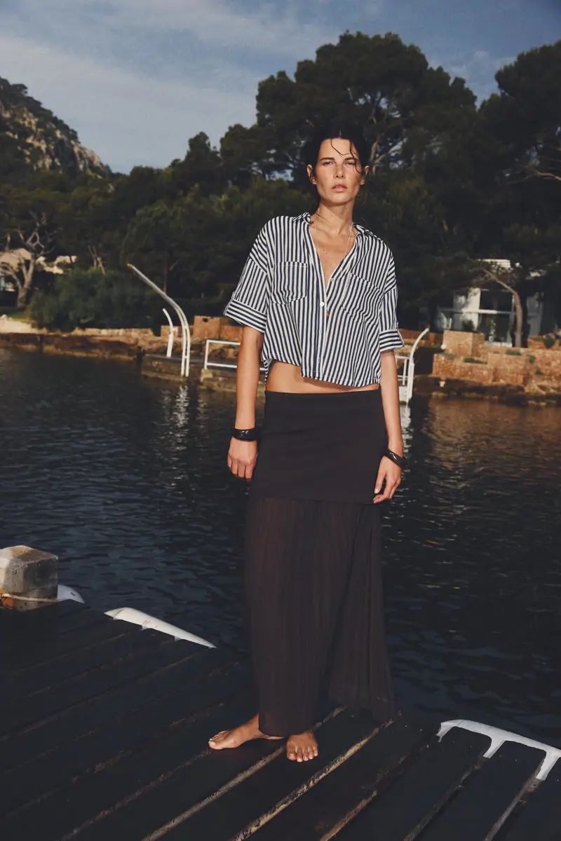 camisa cropped Zara
