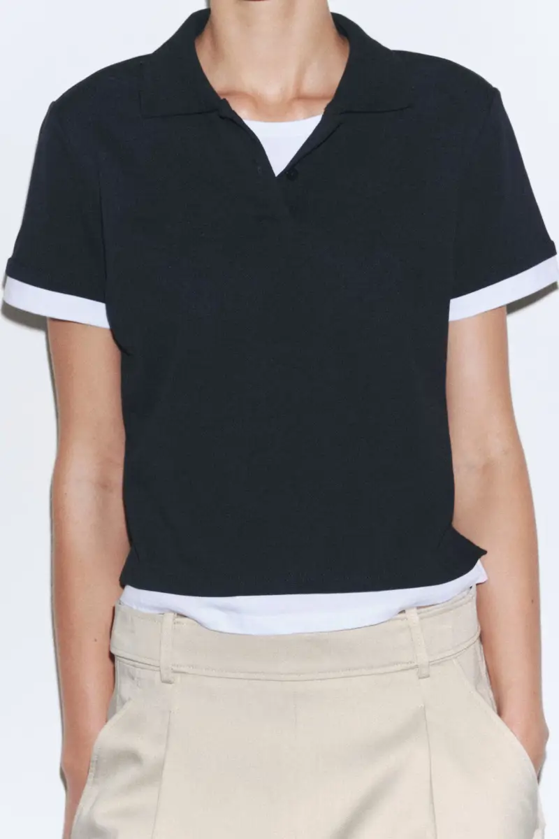 camiseta tipo polo zara