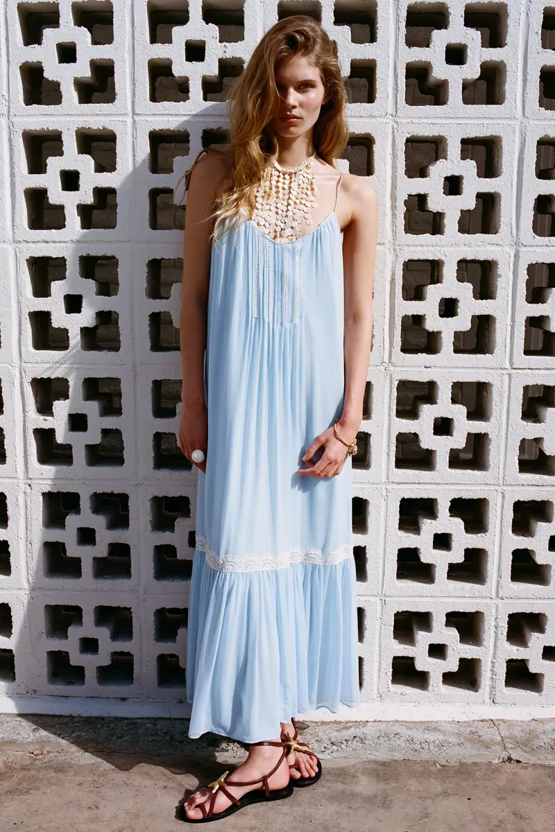 Vestido lencero azul