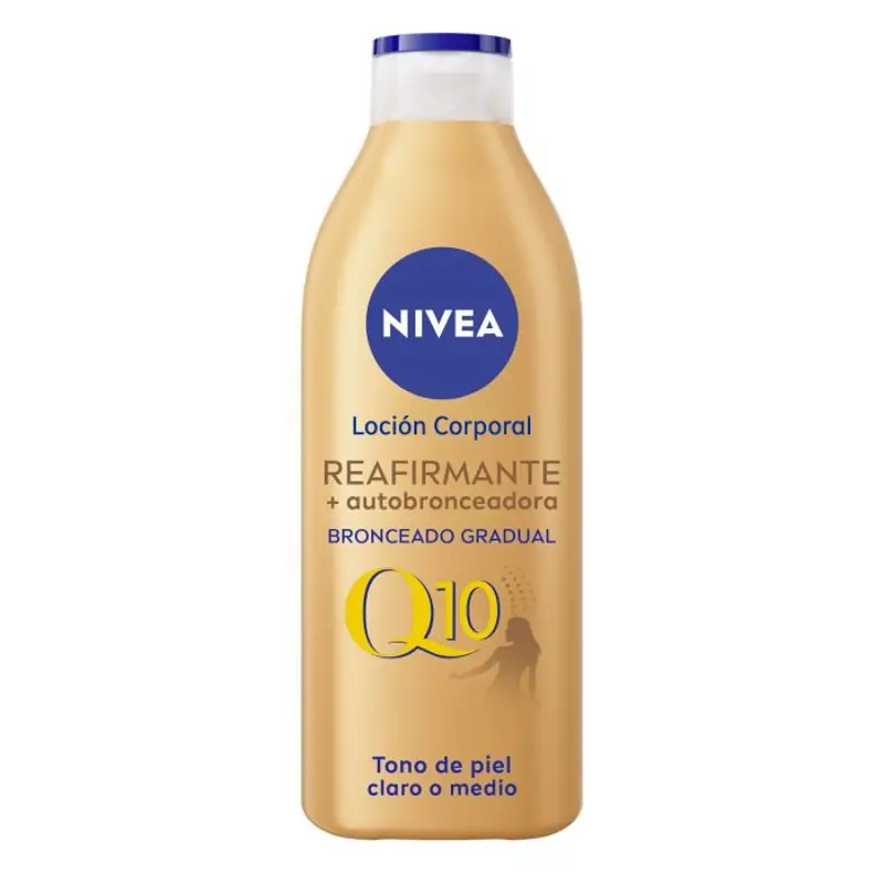 mejor autobronceador Nivea Q10 Loción Corporal Reafirmante y Autobronceadora