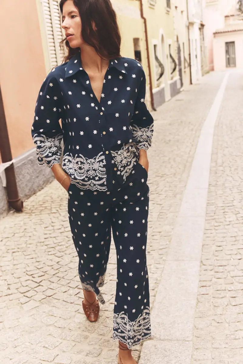PANTALÓN CULOTTE BORDADOS 