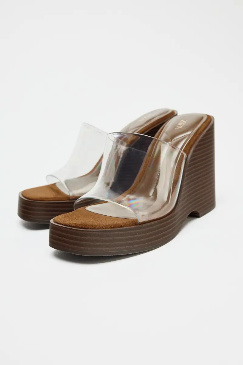 cuña transparente zara