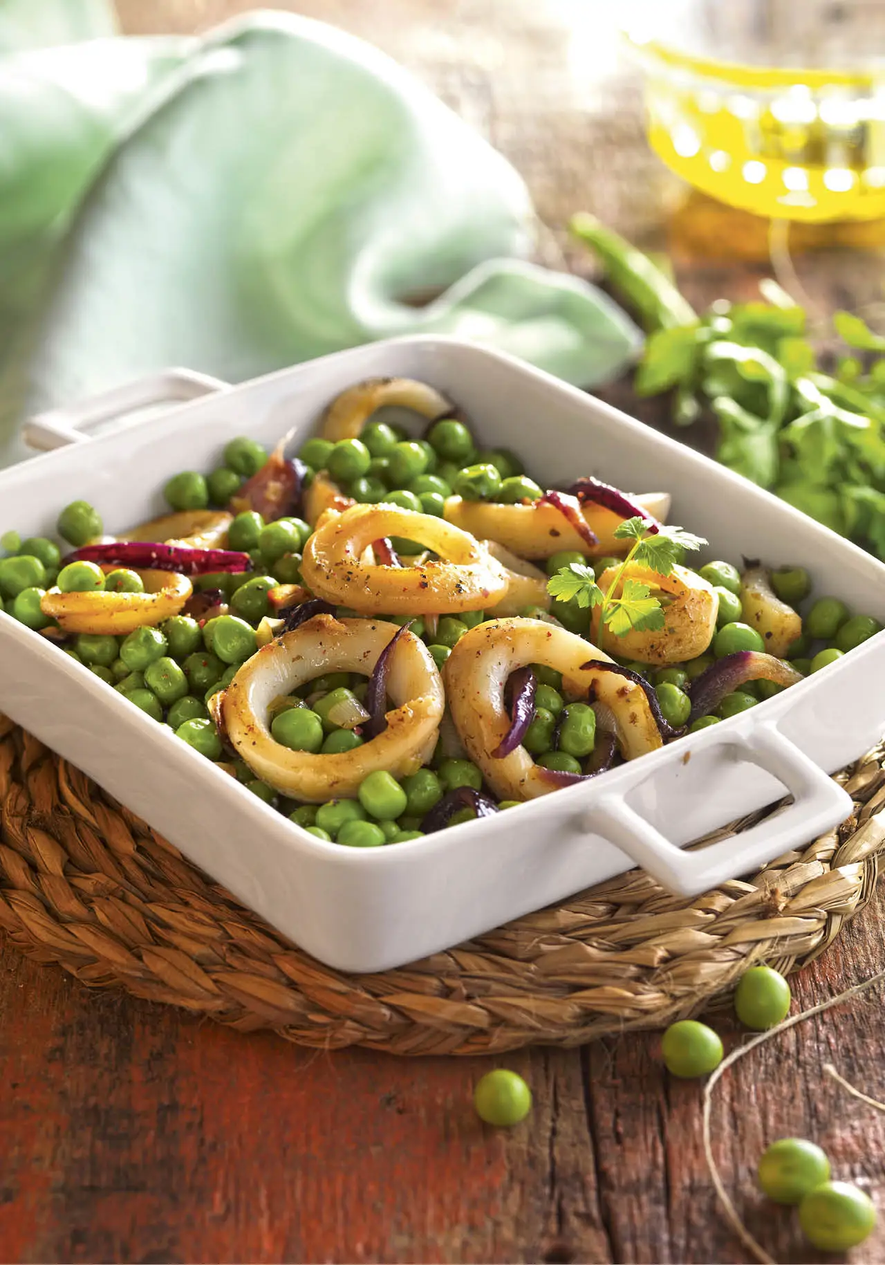 recetas con calamares guisantes con calamares