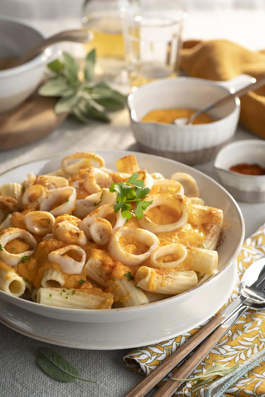 recetas con calamares tortiglioni con calamares