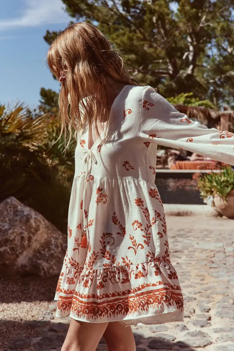 Vestido mini estampado
