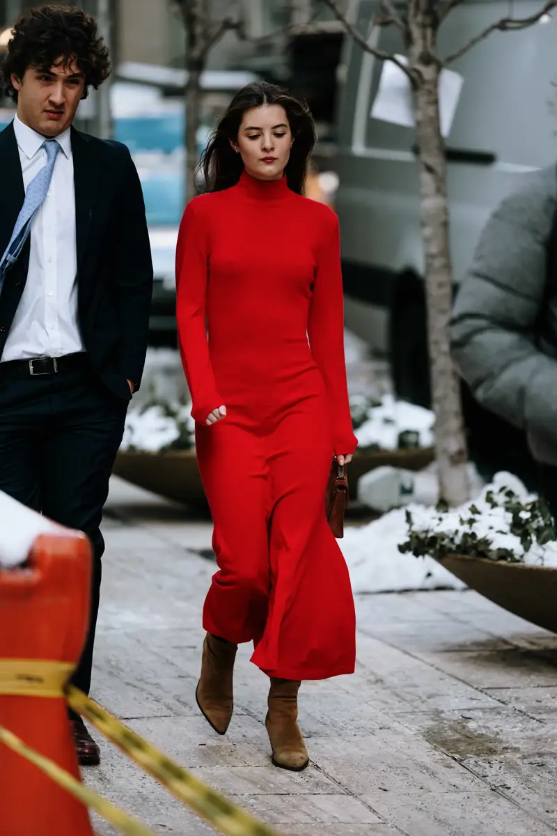 Como combinar vestido rojo