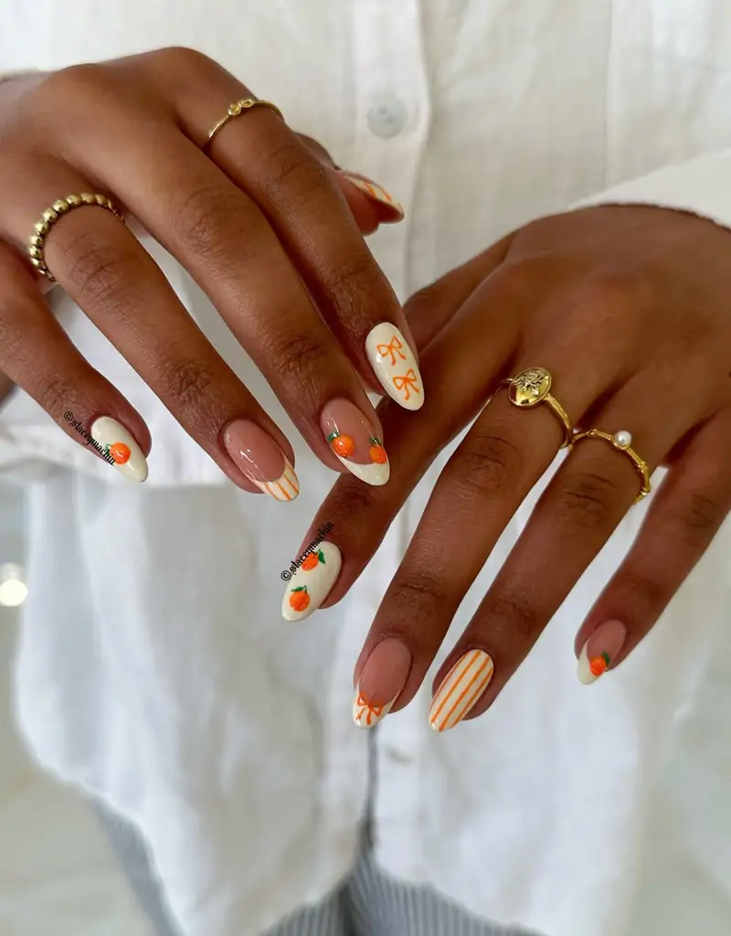 manicura naranja