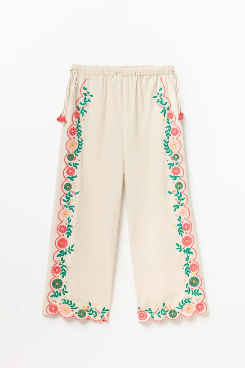 pantalón bordados