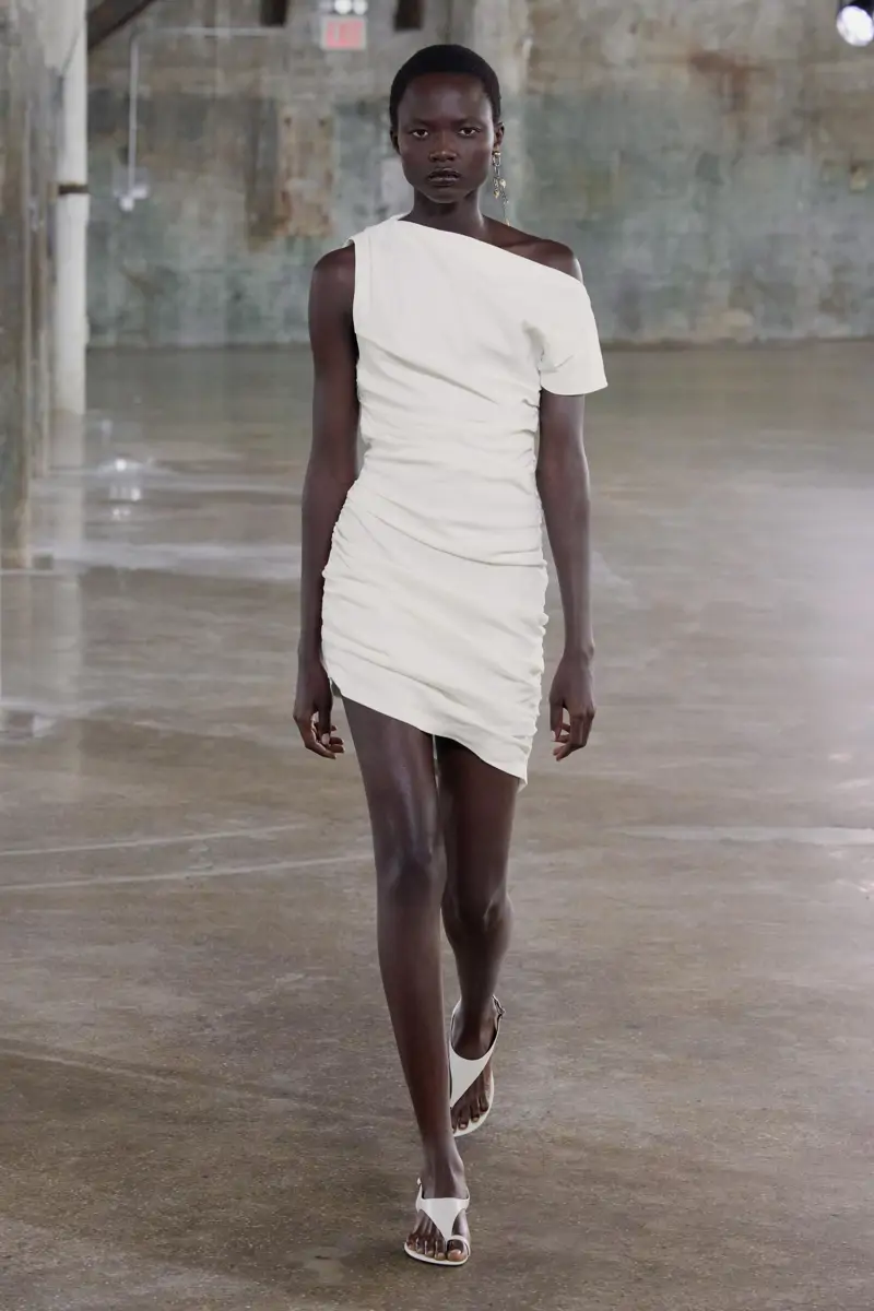 Vestido corto drapeado