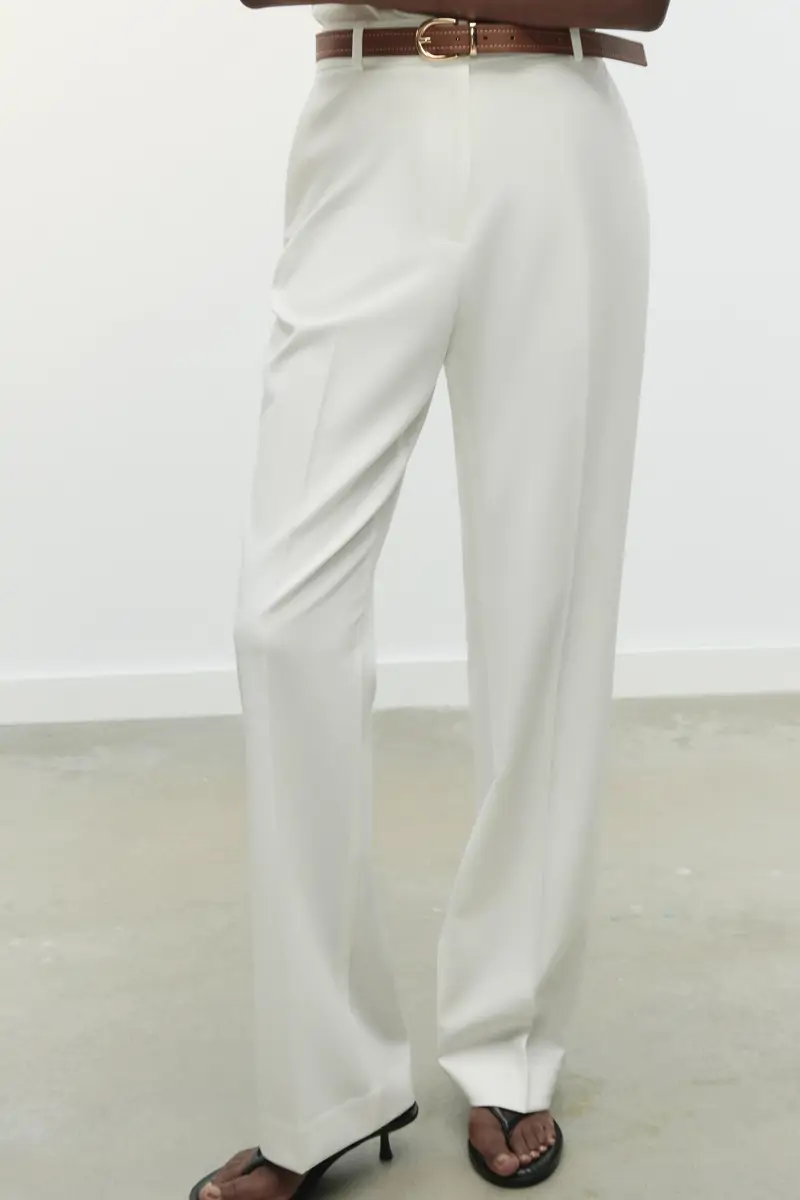 pantalon recto cinturon zara