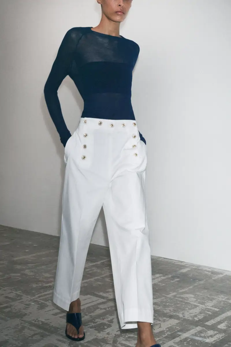 pantalon tiro alto zara