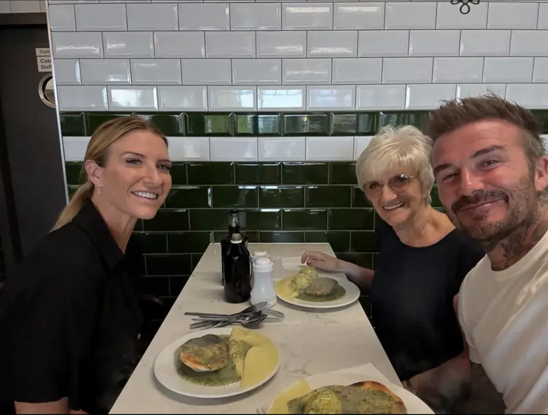 David Beckham con su familia