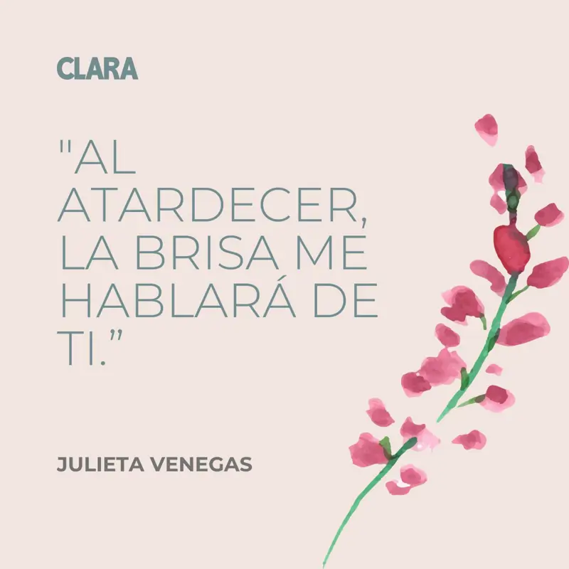 Bonita frase del atardecer 