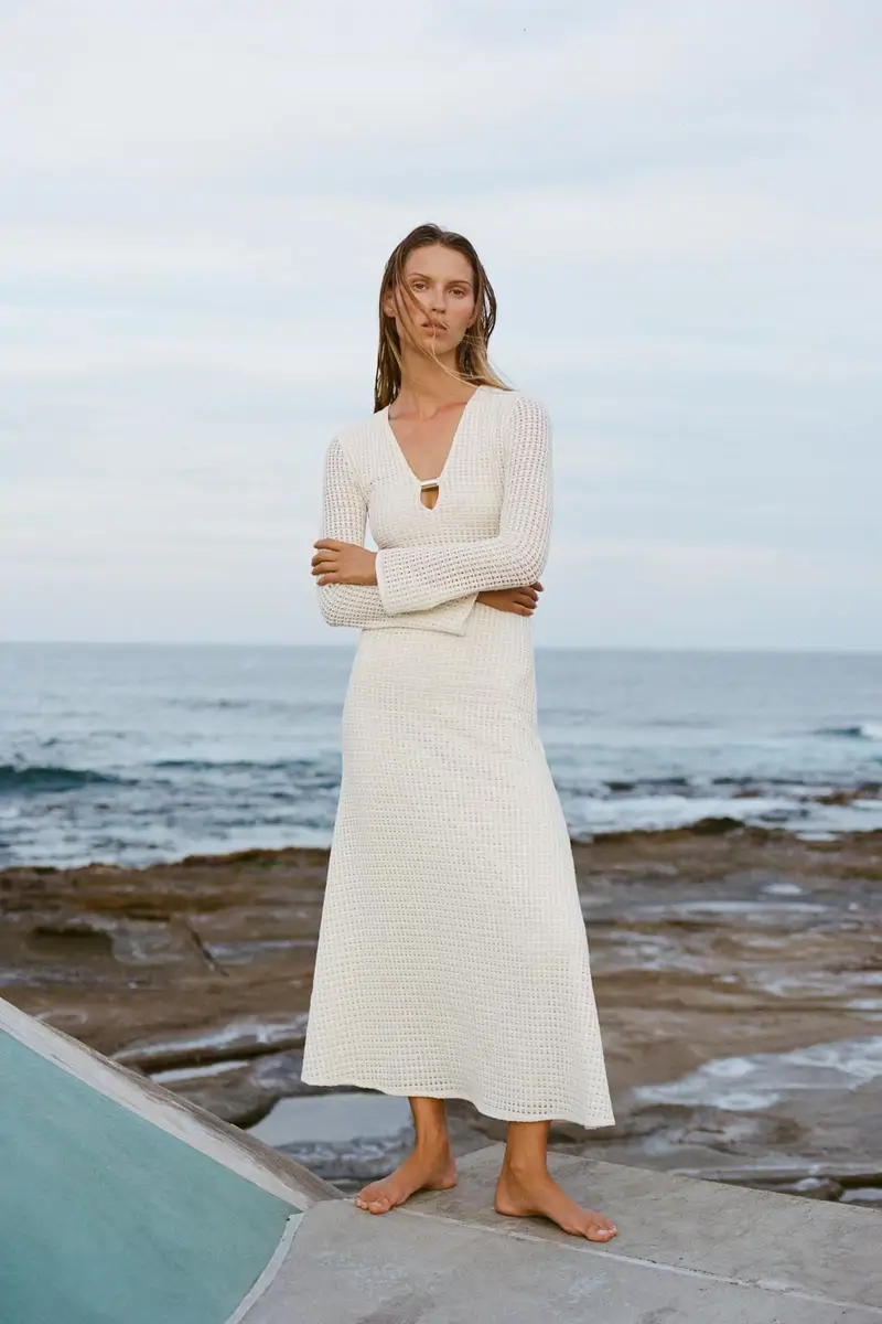 vestido crochet zara