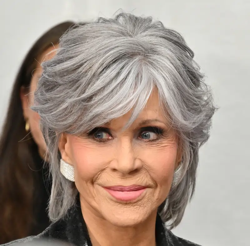  Cortes pelo con canas mechas