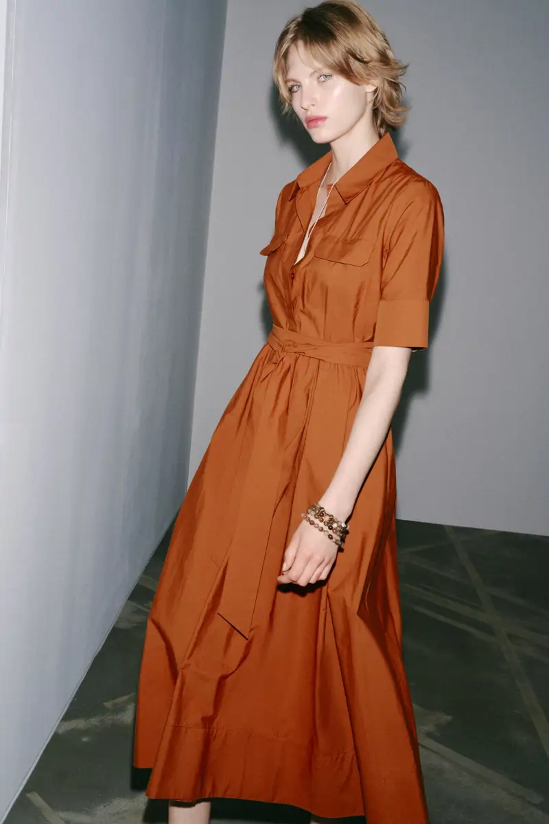 vestido camisero zara