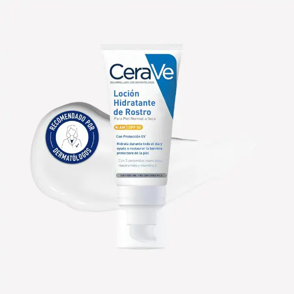 CeraVe, loción hidratante de rostro SPF 50