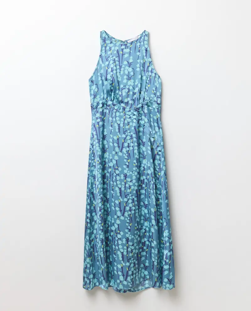 vestido midi estampado